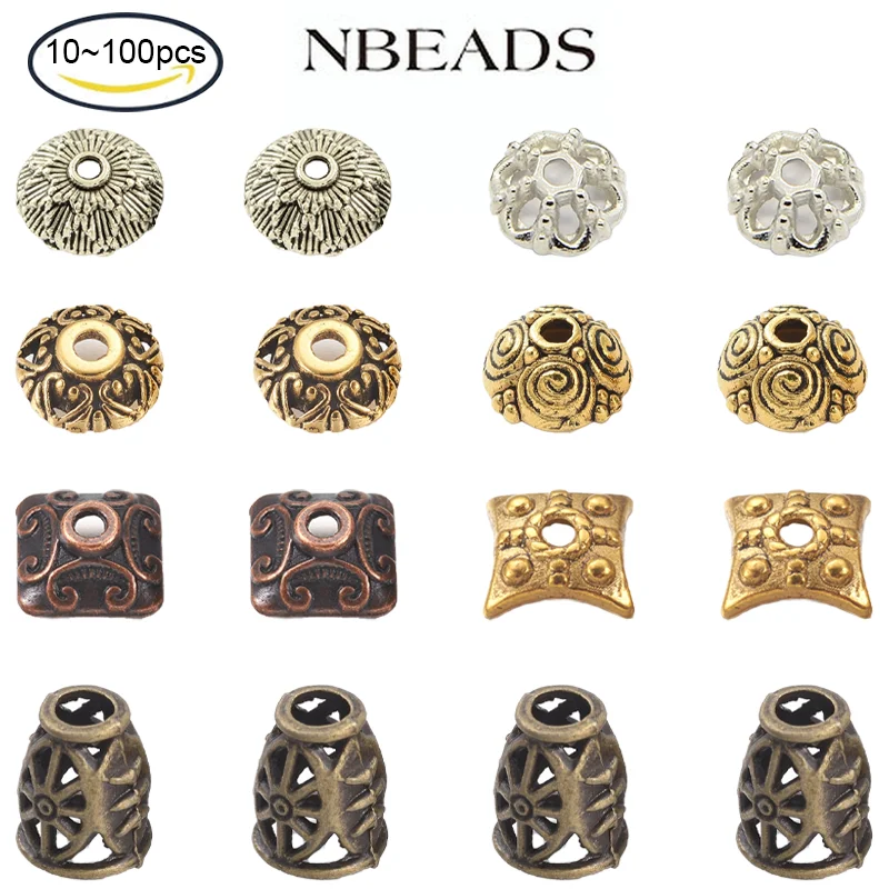 Колпачки для бусин в тибетском стиле