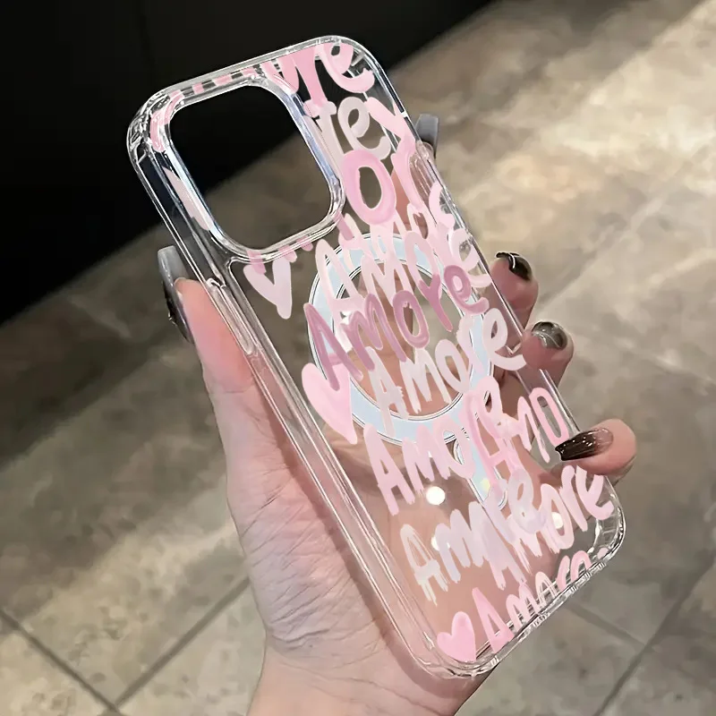 Чехол для телефона amore-love romantic pink lettering для iphone 17 - Фотография_2