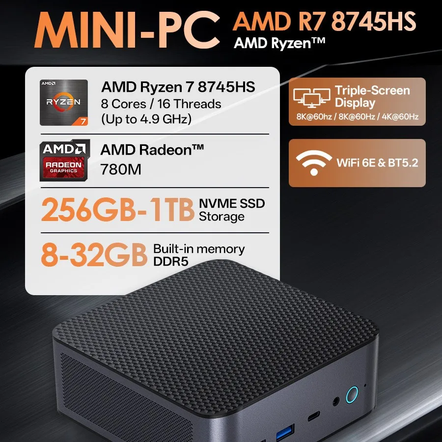 Мини-пк windows 11 pro amd ryzen7 - Фотография_2