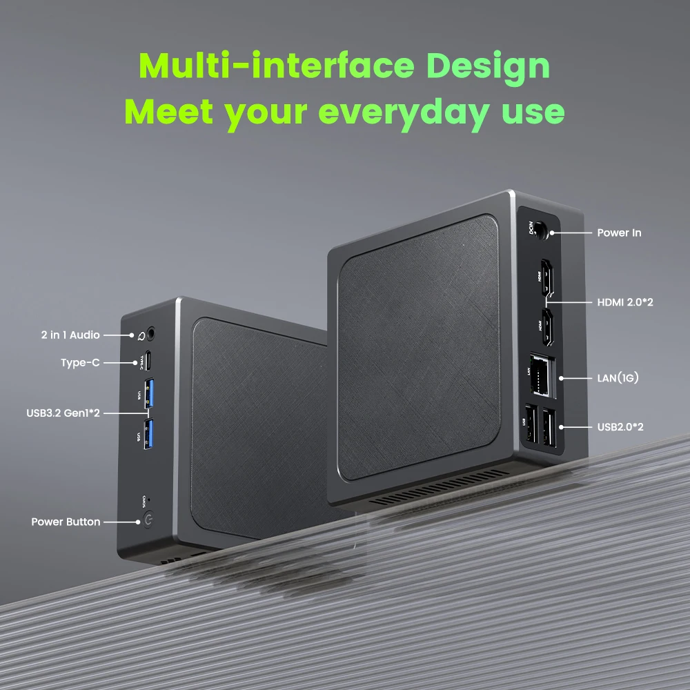 Texhoo мини-пк intel celeron n95 настольный игровой компьютерwifi5 bt4 - Фотография_5