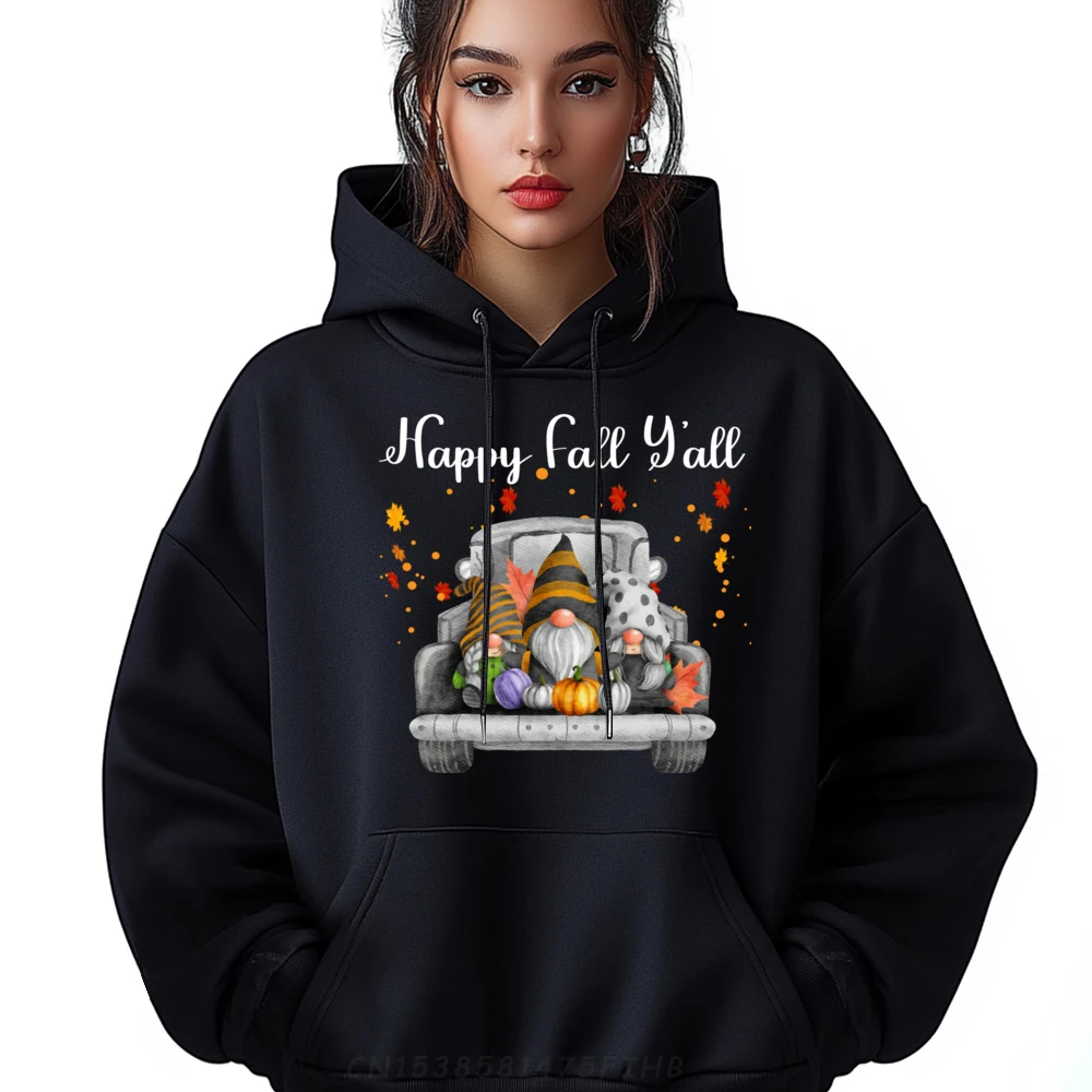 Happy fall y all gnomes pumpkin truck осенние забавные праздничные красные