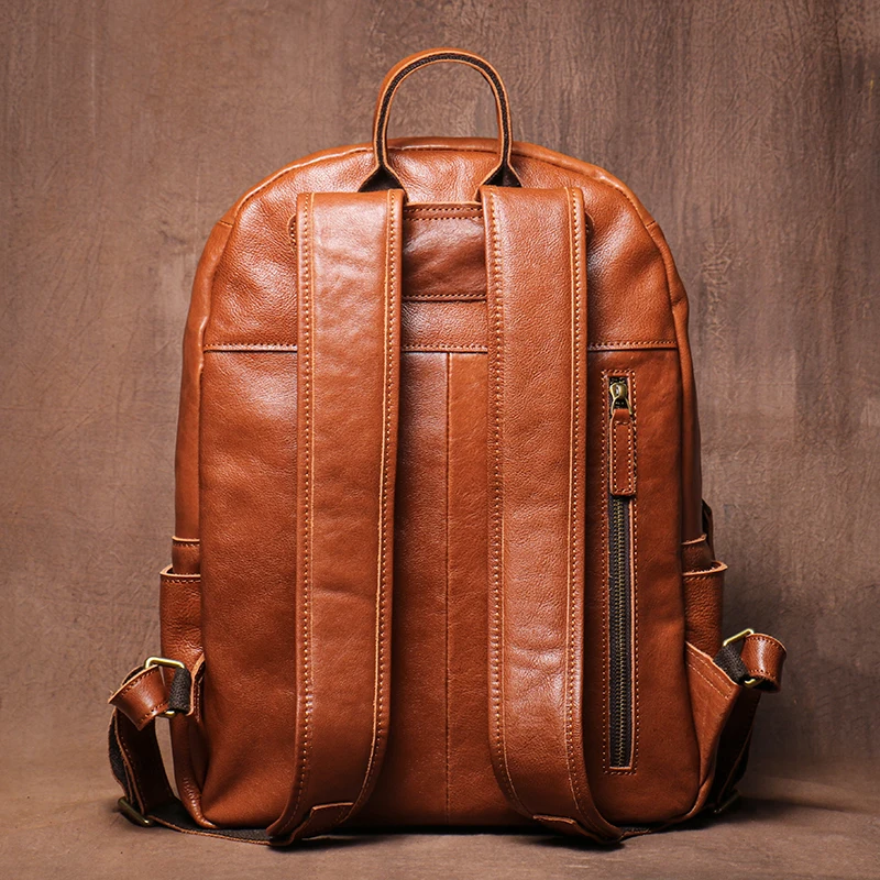 Luokir мужской винтажный дорожный рюкзак из натуральной кожи - Фотография_3