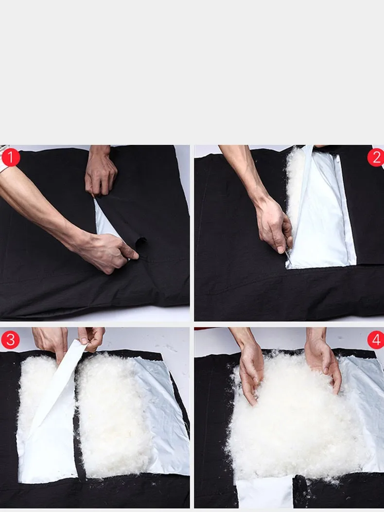 Мужская зимняя толстая теплая ветрозащитная куртка на белом утином пуху - Фотография_5