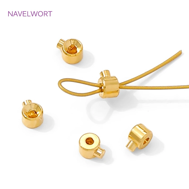 Обжимные бусины 18-каратное позолоченное