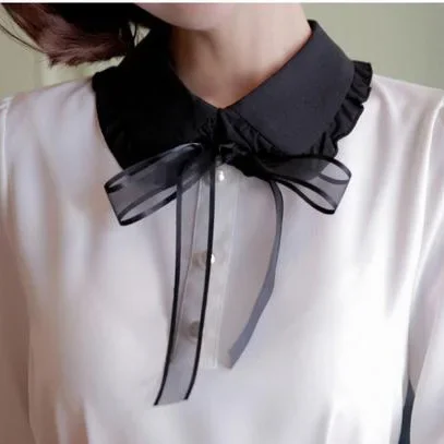 Женская блузка с ложным воротником - Фотография_4