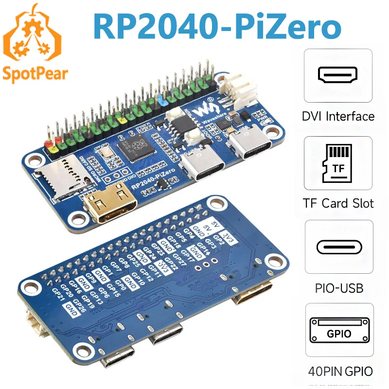 Waveshare rp2350-pizero rp2040-pizero - Фотография_2