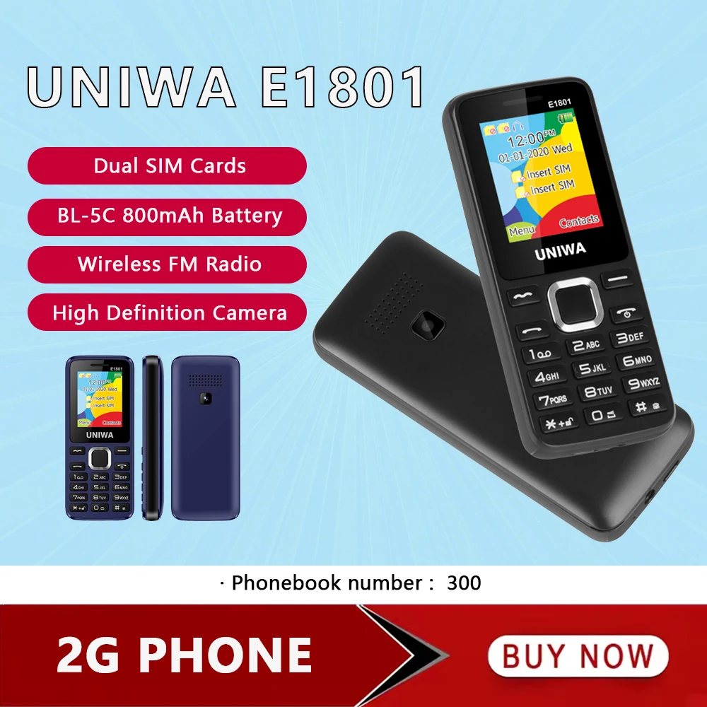 Uniwa e1801 функция телефона с 1