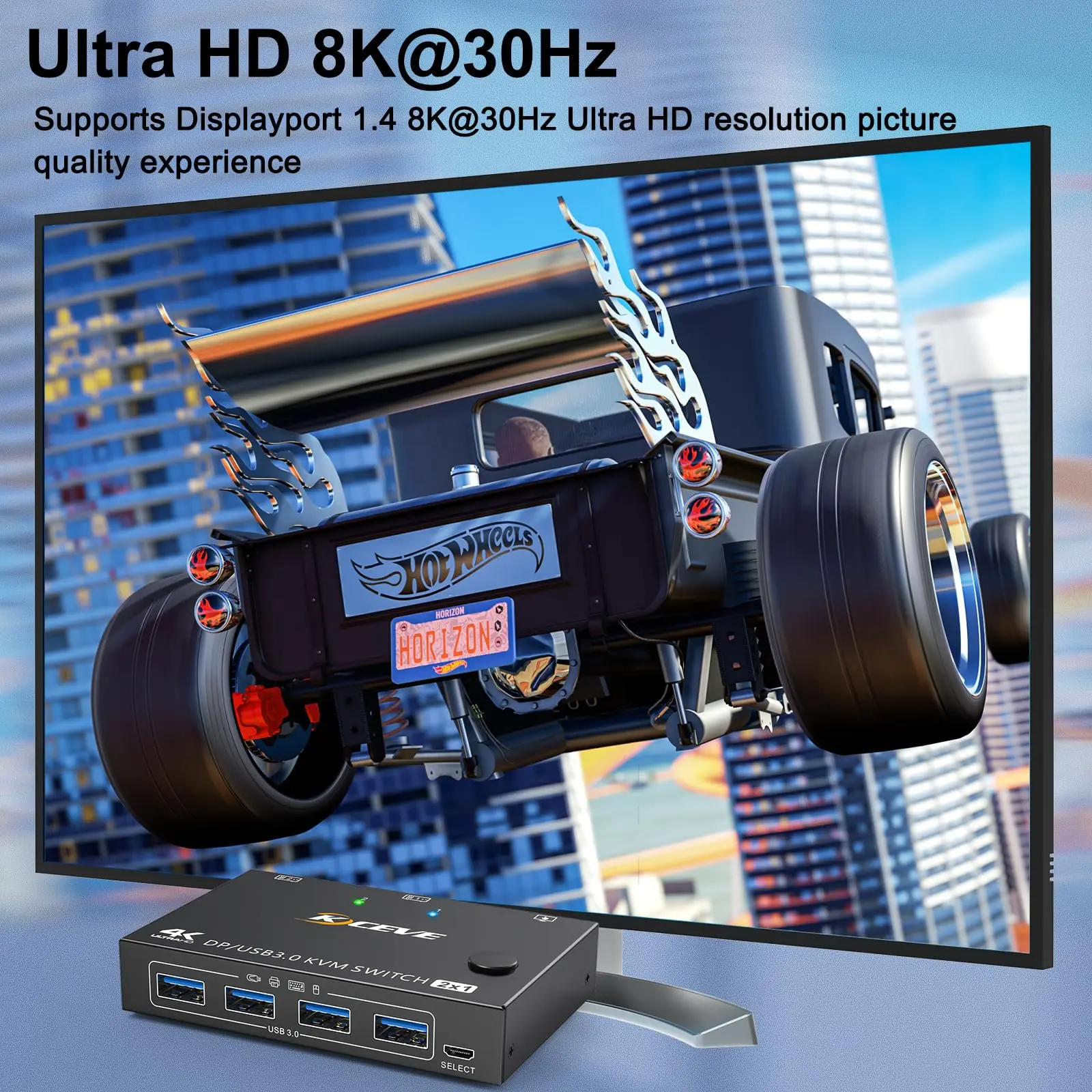 Kvm-переключатель displayport usb 3.0 dp kvm-переключатель 2 в 1 - Фотография_3