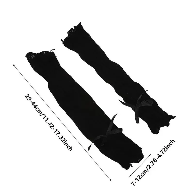 Кружевные перчатки y2k с рюшами - Фотография_6