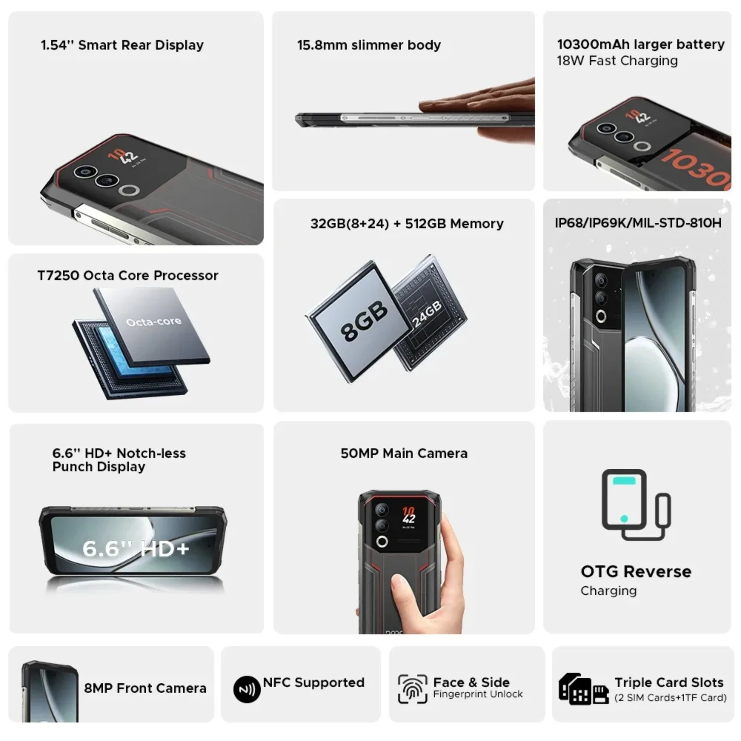Глобальная версия doogee blade20 сверхпрочный смартфон 6 - Фотография_2