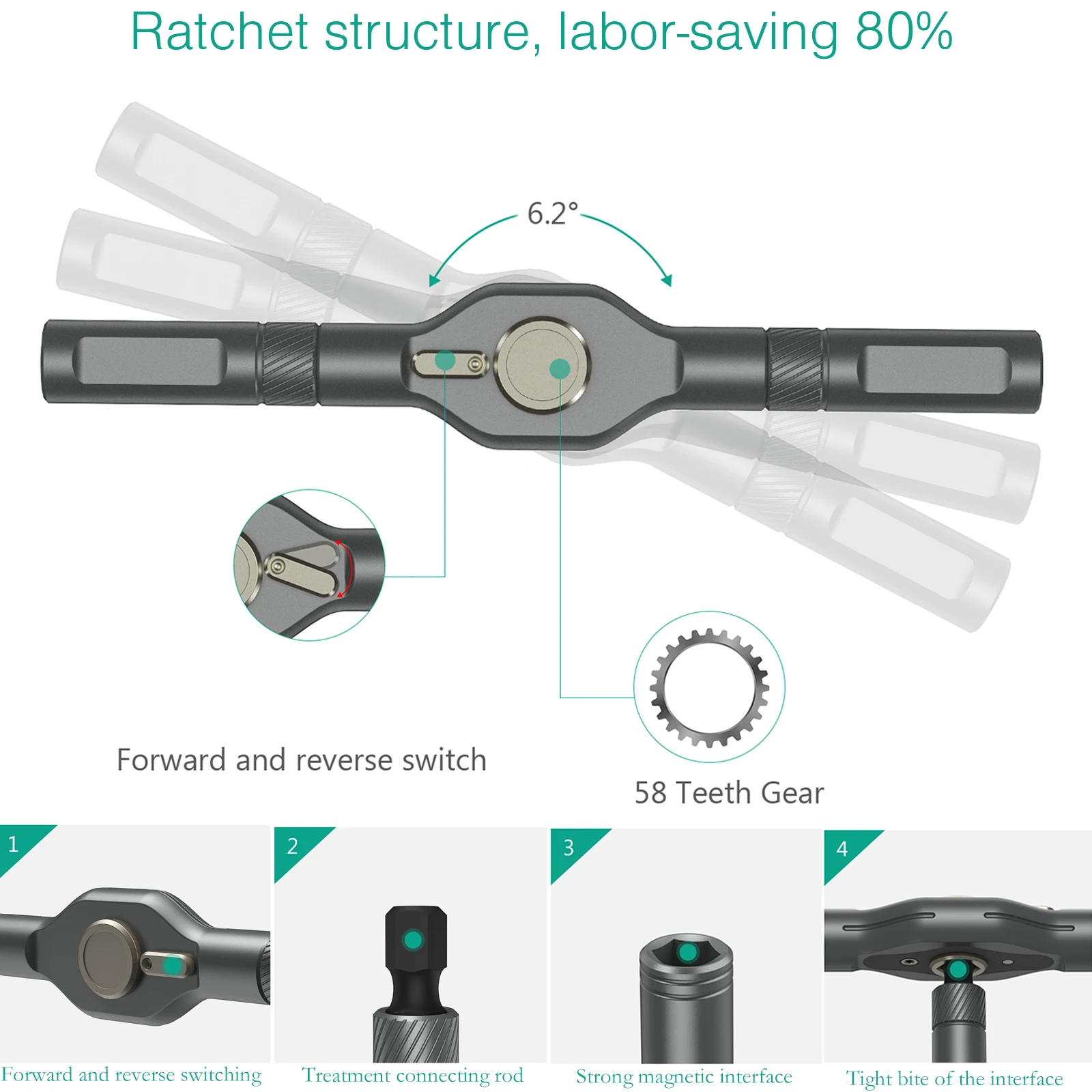 Набор магнитных отверток oria 42 в 1 - Фотография_2