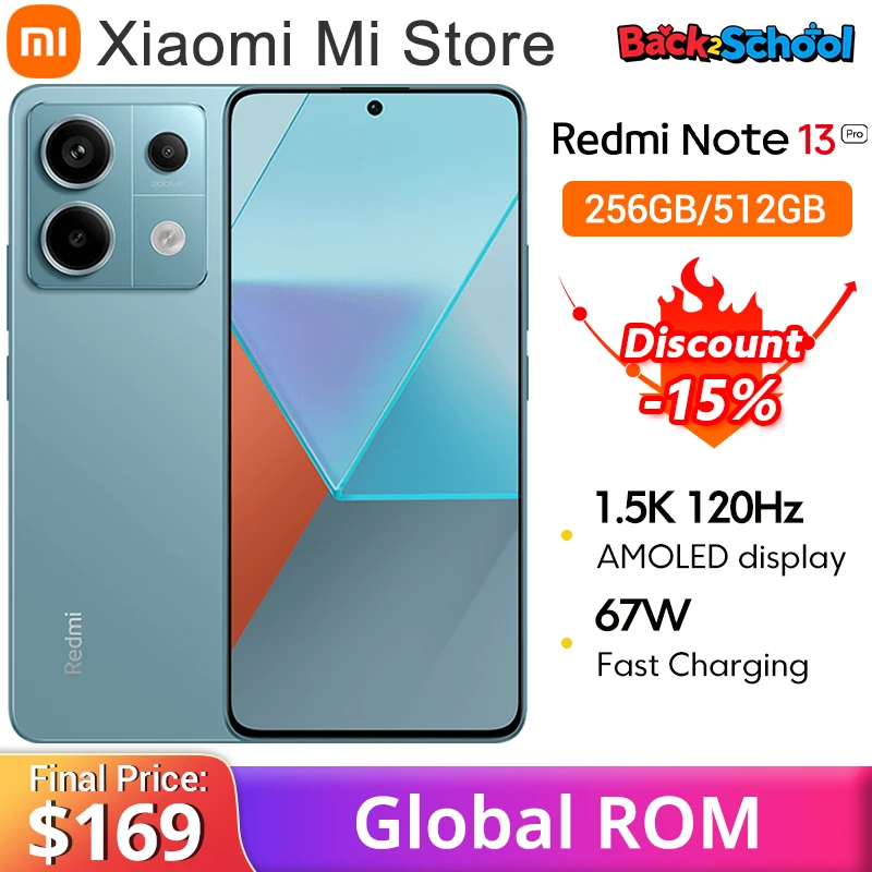 Смартфон global rom xiaomi redmi note 13 pro 5g snapdragon 7s gen 2