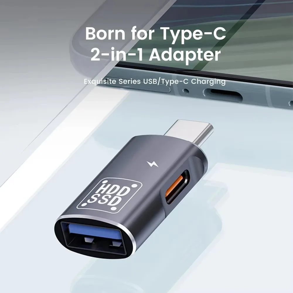 Адаптер otg type-c адаптер usb-c «папа» на «мама» usb 2.0 - Фотография_2