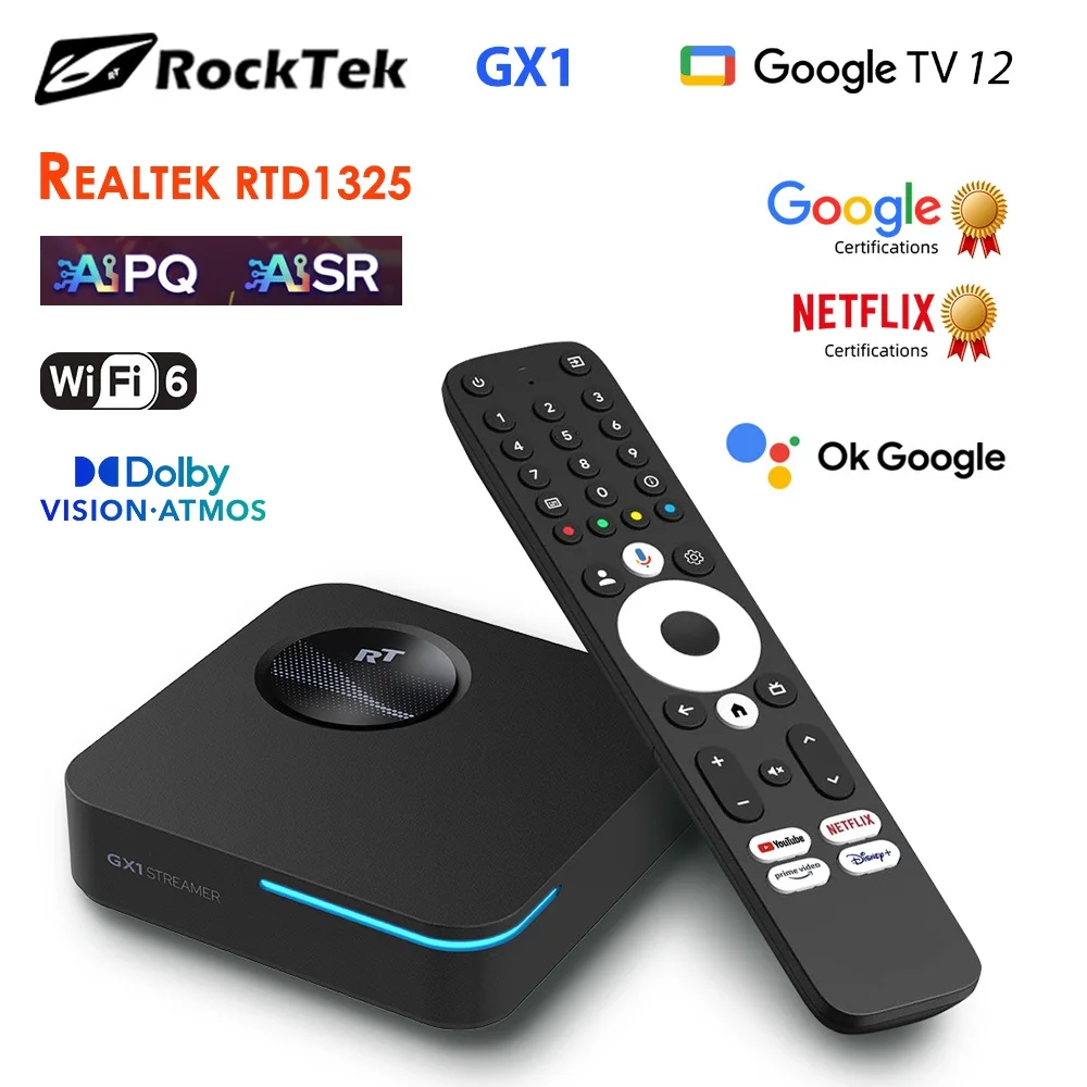 Rocktek gx1 uhd google tv 12 box