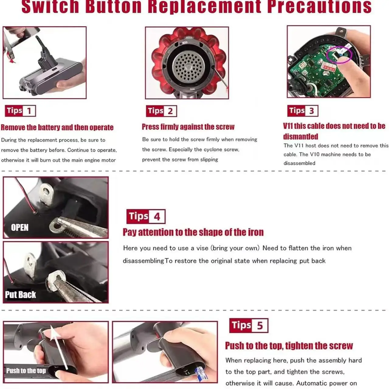 Для dyson v10 v11 кнопка оригинальный - Фотография_5
