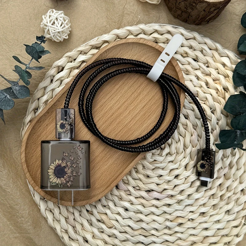 Креативный чехол с подсолнухом для iphone 15 - Фотография_3