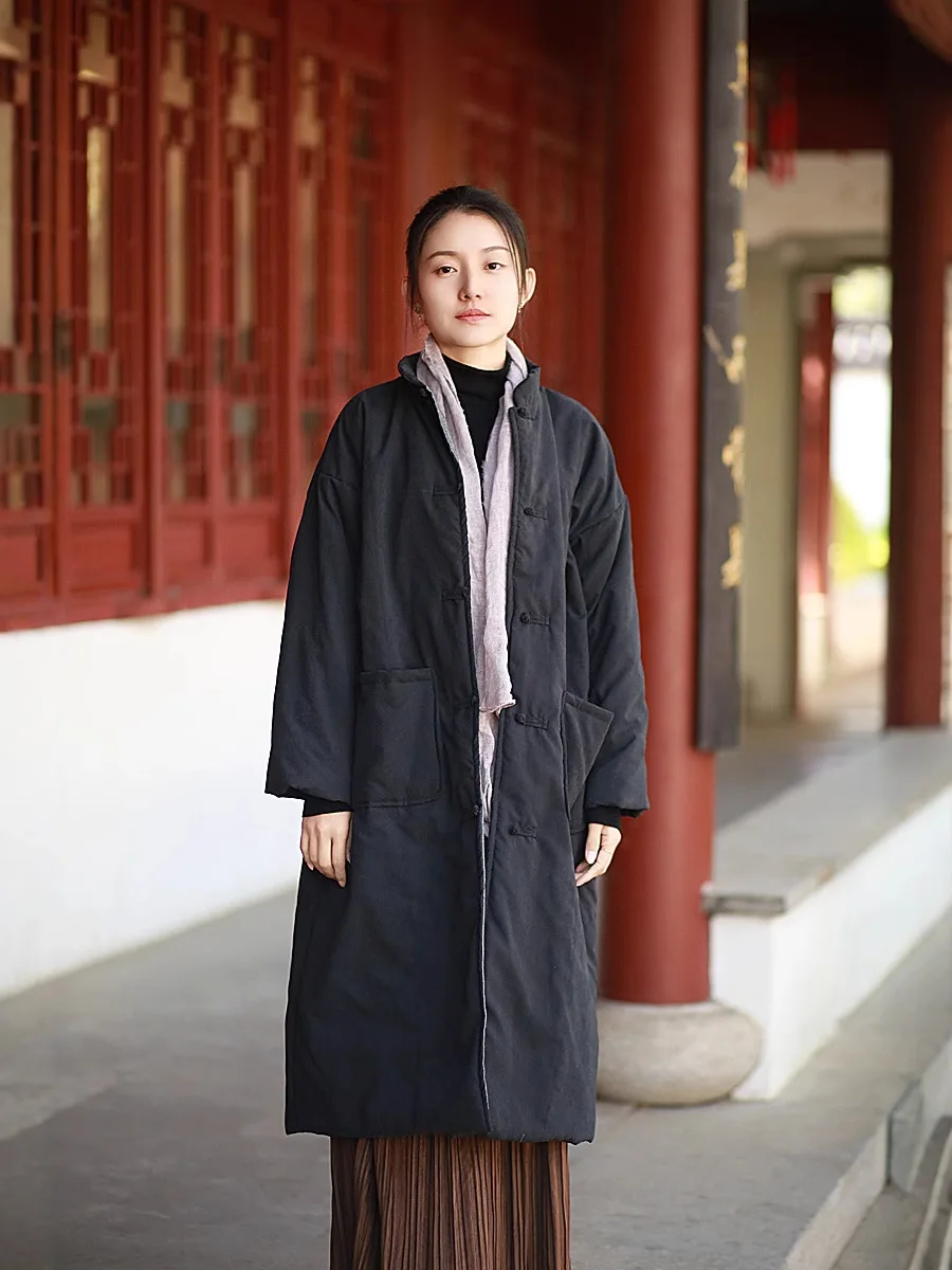 Винтажное пальто из 100% хлопка в стиле харадзюку - Фотография_5