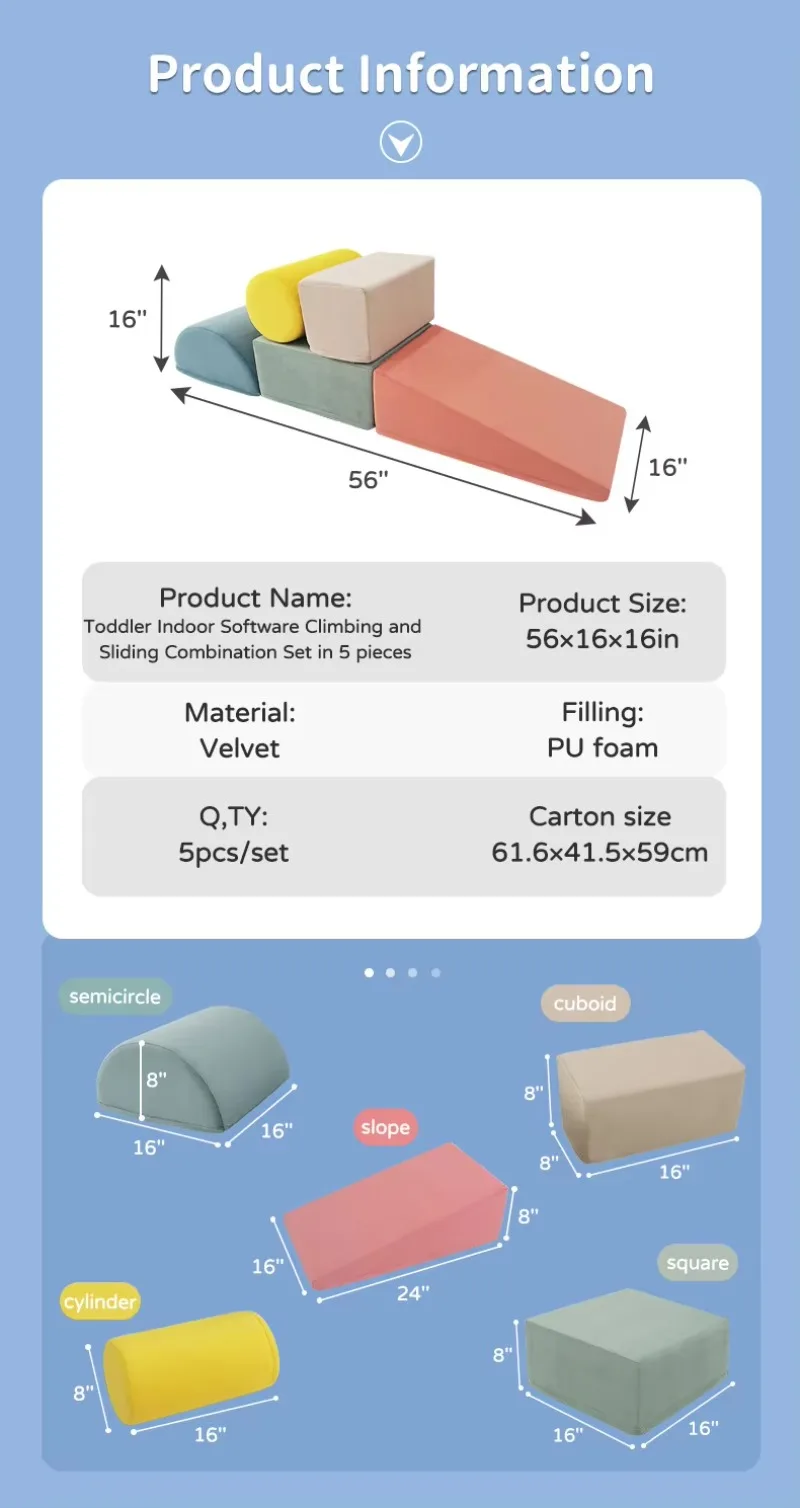 Премиальные бархатные мягкие игровые пенопластовые блоки - Фотография_6