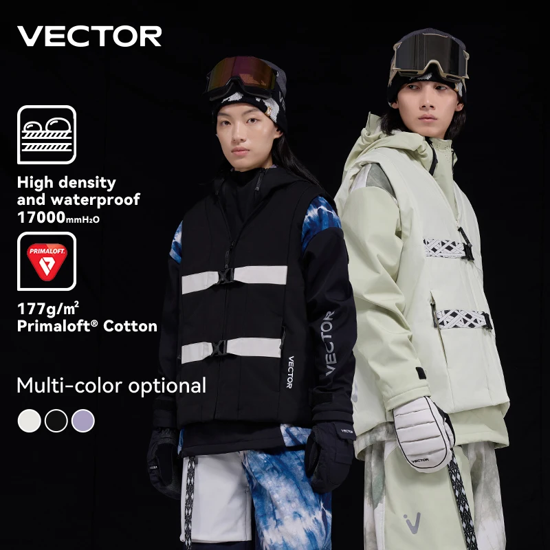Vector p хлопковый лыжный жилет с передней частью - Фотография_2