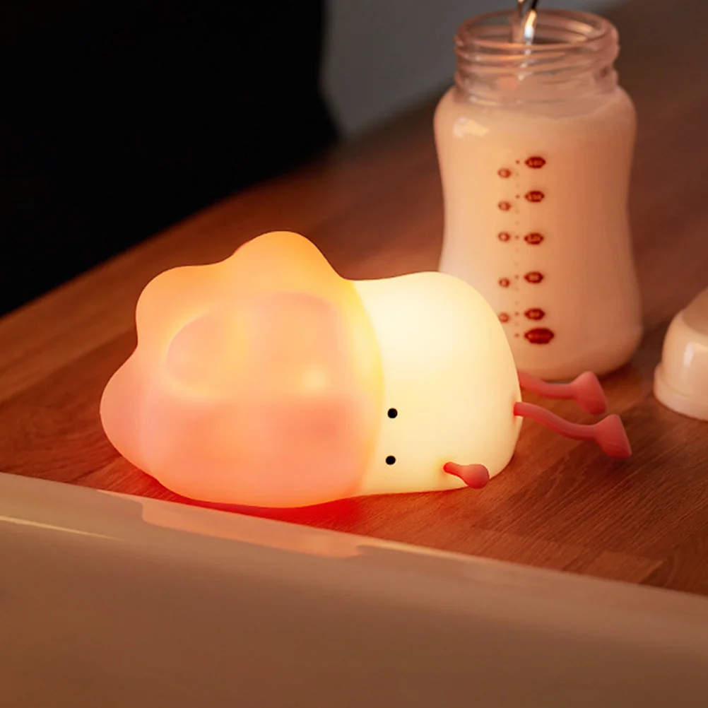 Силиконовый ночник с милой мультяшной уткой - Фотография_4