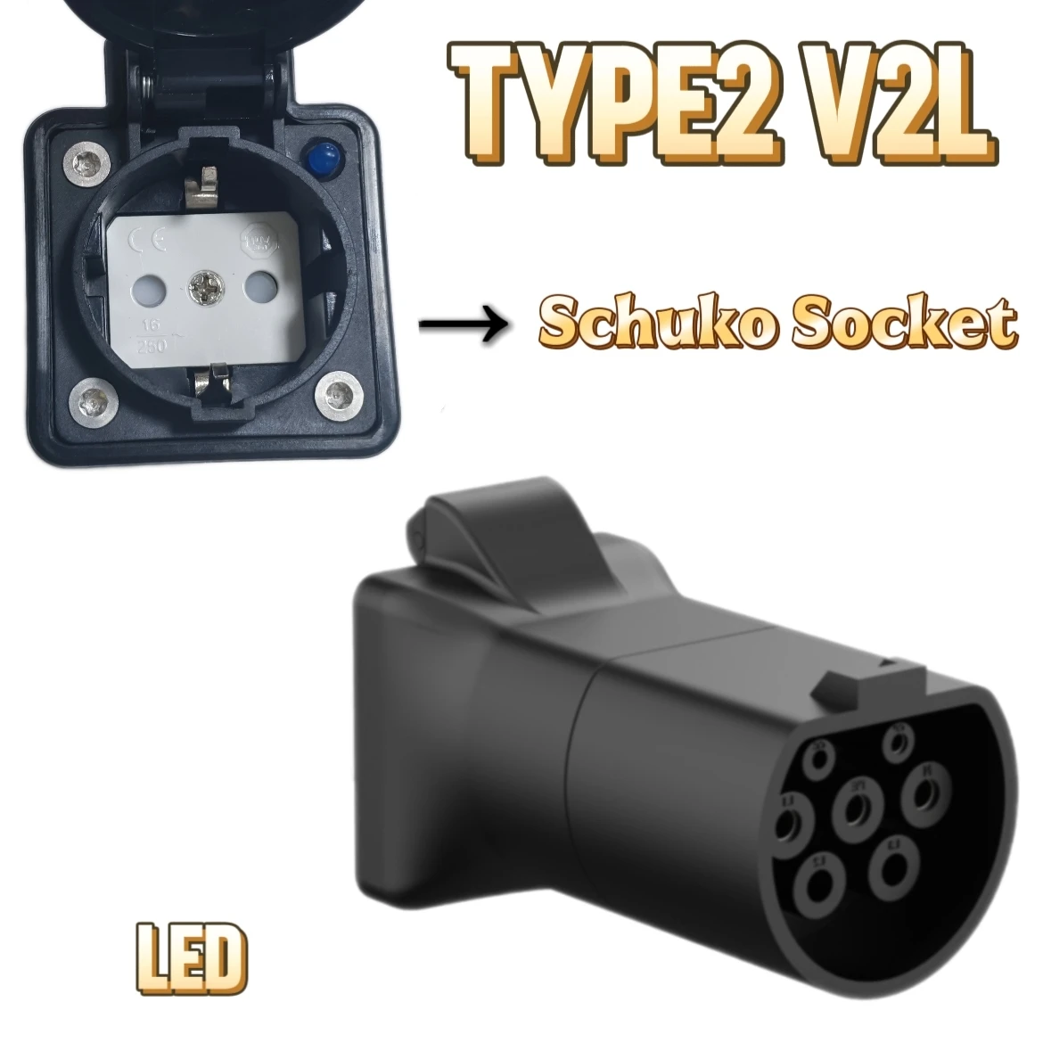 Jingyutype2 адаптер разрядного устройства evse iec62196 на 220 в