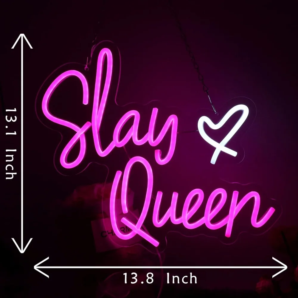Slay queen неоновая вывеска розовые - Фотография_5