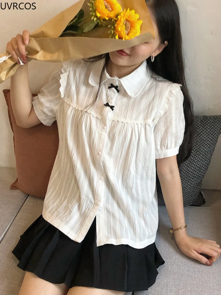 Kawaii white lolita кружевная блузка - Фотография_2