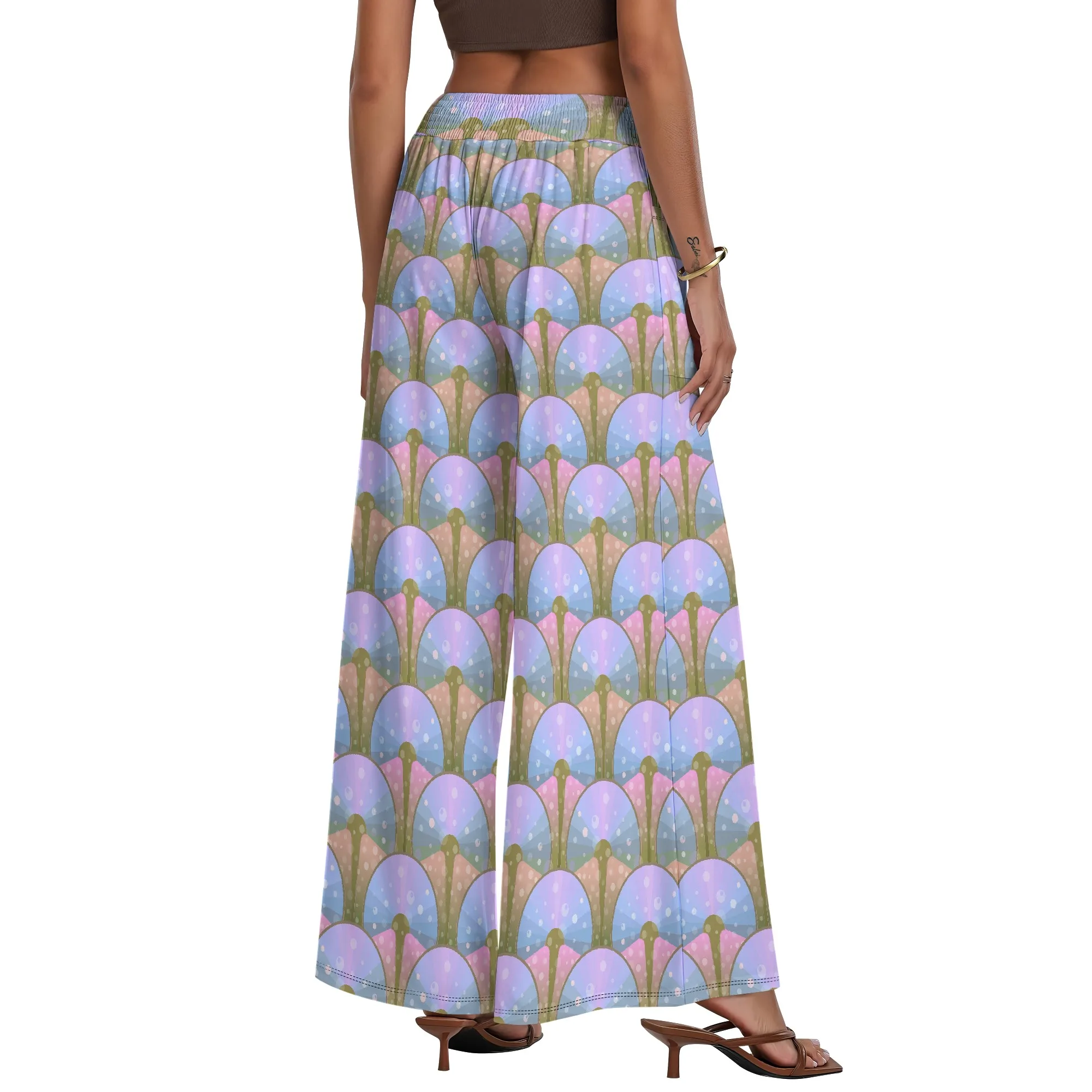 Женские широкие брюки с карманами - Фотография_5