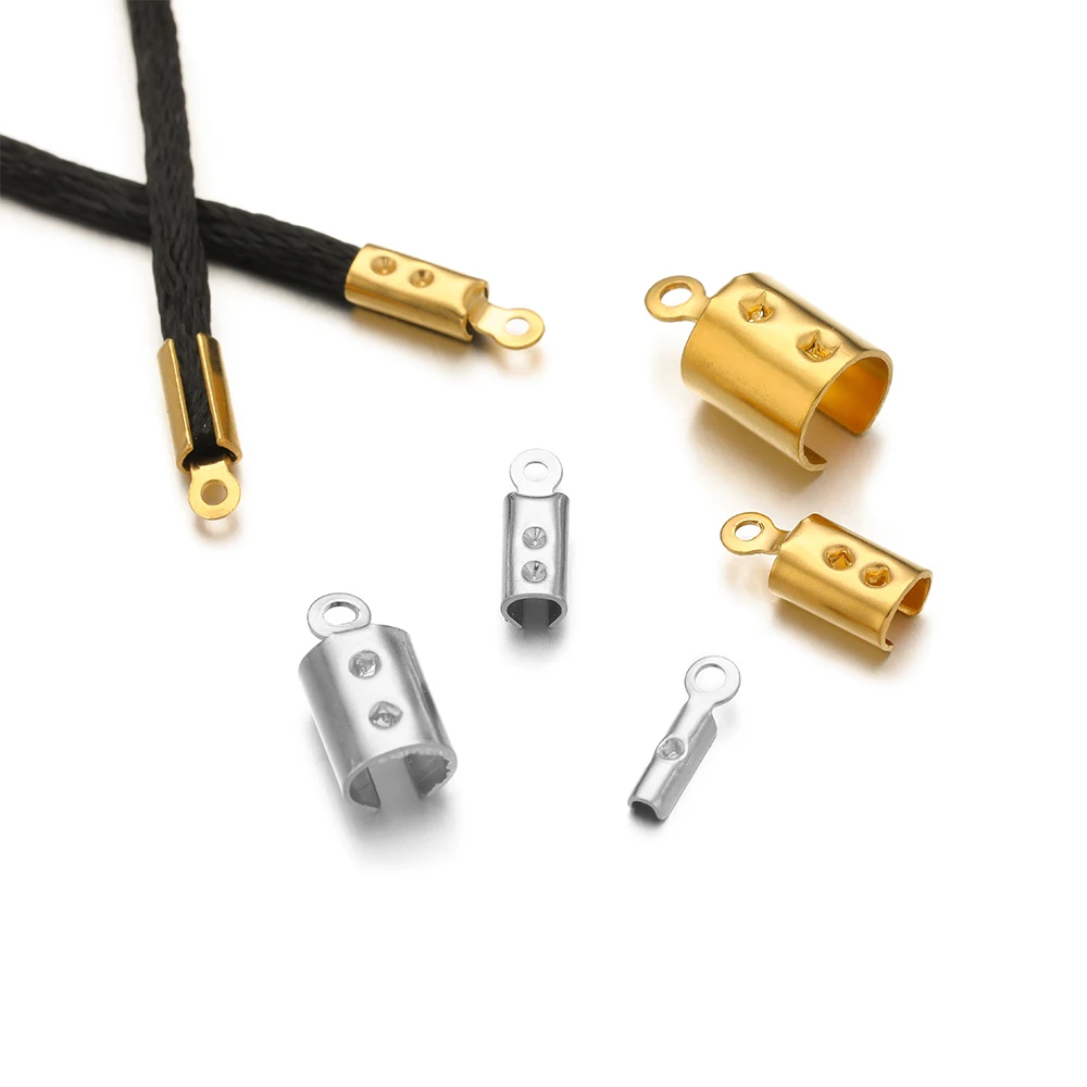 Высококачественные бусины из нержавеющей стали с обжимными концами