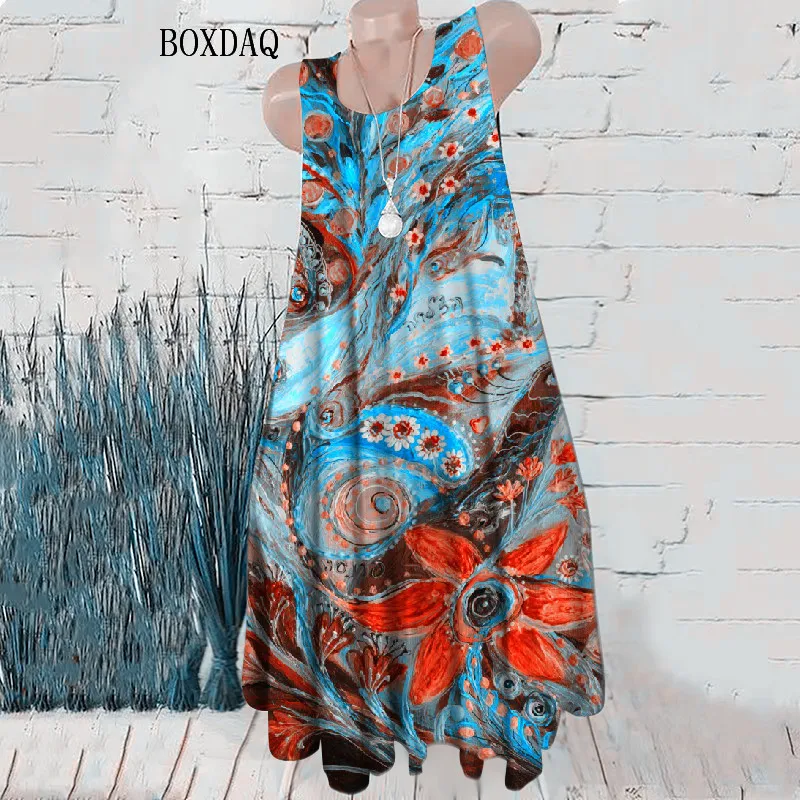 Женское винтажное короткое платье без рукавов