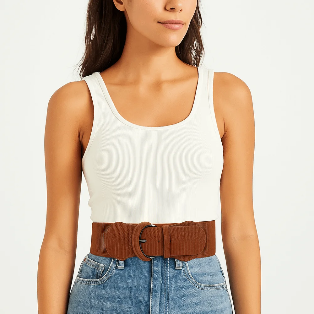 Роскошные эластичные пояса из искусственной кожи с леопардовым принтом - Фотография_2