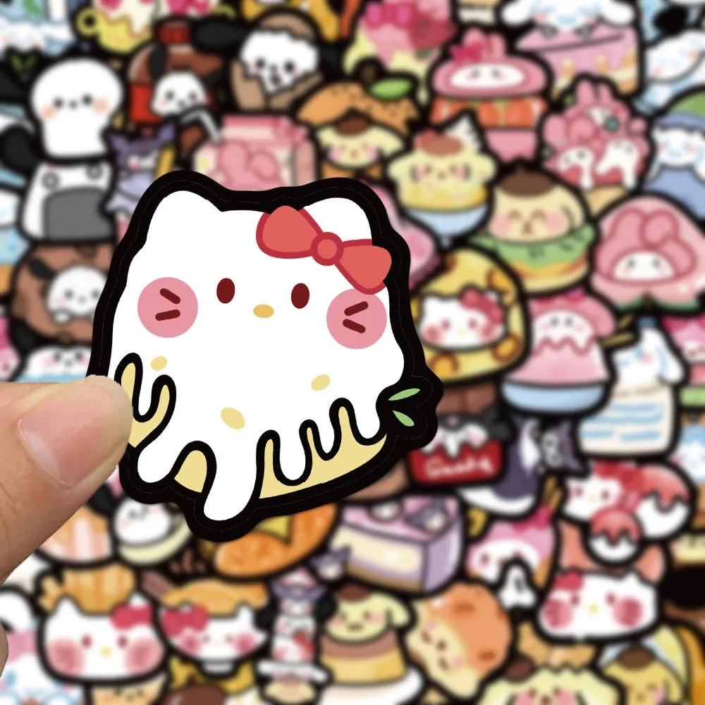 Милые забавные наклейки с героями мультфильмов sanrio для еды - Фотография_2