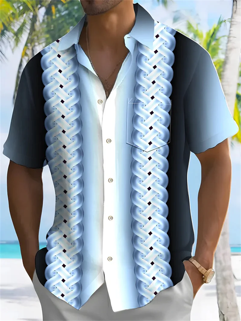 Лето 2022, гавайская мужская рубашка - Фотография_5