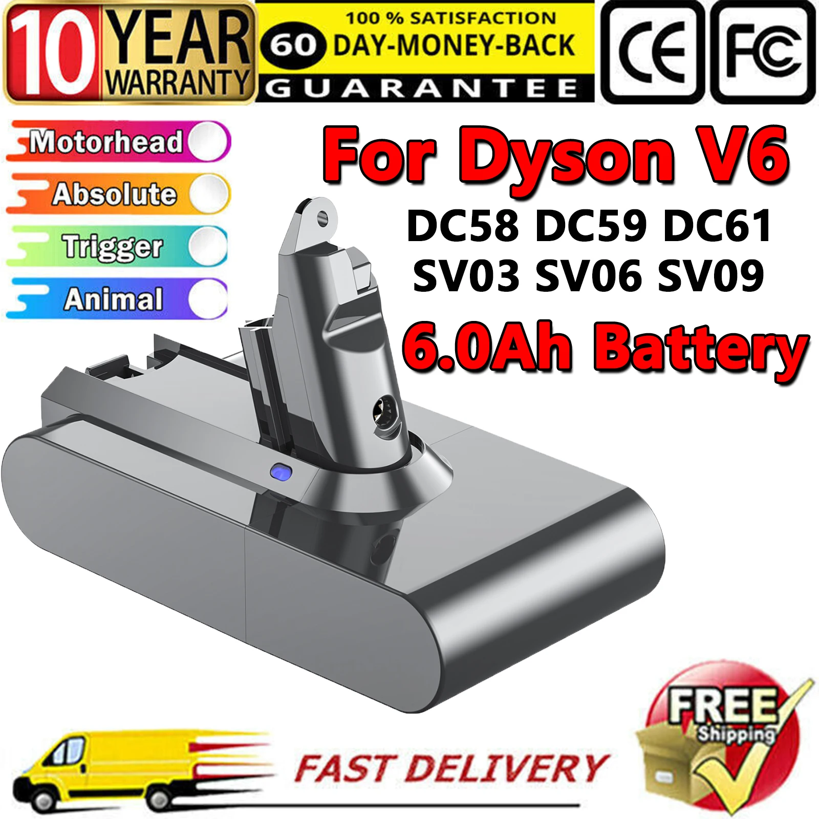 Аккумулятор для пылесоса dyson v6
