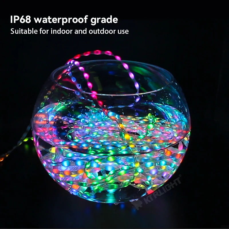 Ws2811 12 в светодиодные гирлянды rgb с адресацией ip68 водонепроницаемые - Фотография_4