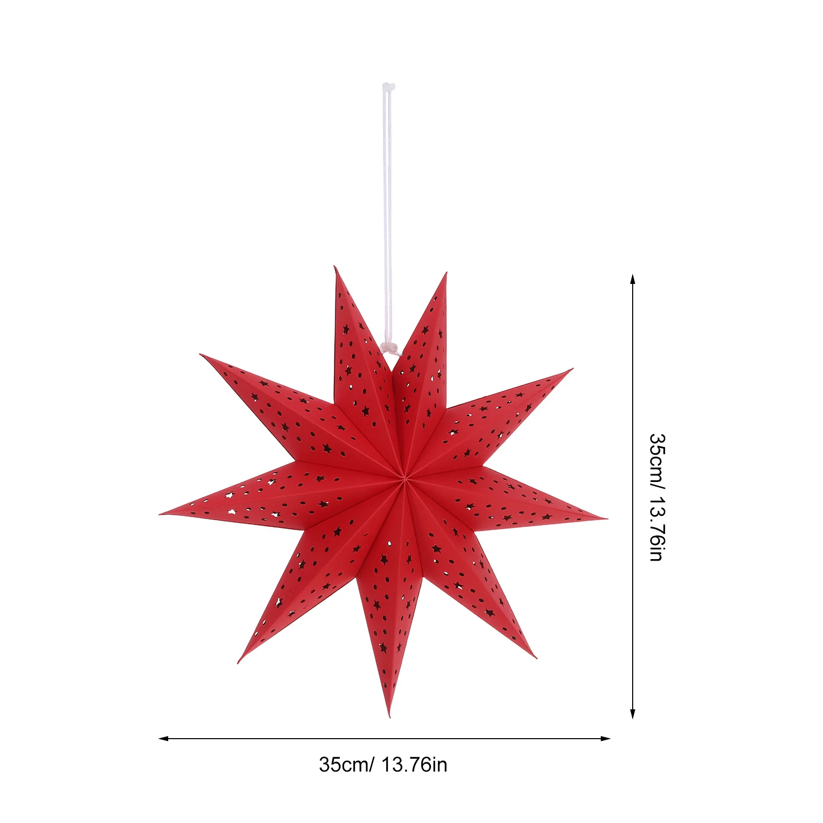 3d-подсветка, 9-точечные бумажные фонарики со звездами - Фотография_2