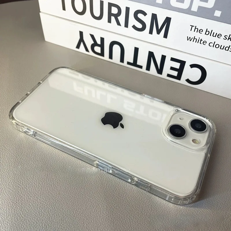 Роскошный прозрачный мягкий акриловый чехол для телефона для iphone 17 - Фотография_5