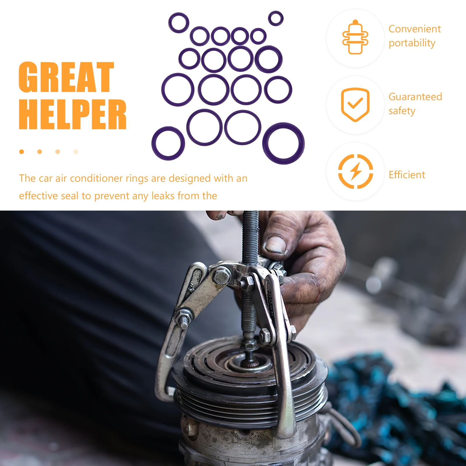 1 комплект надежных фиолетовых уплотнительных колец - Фотография_6