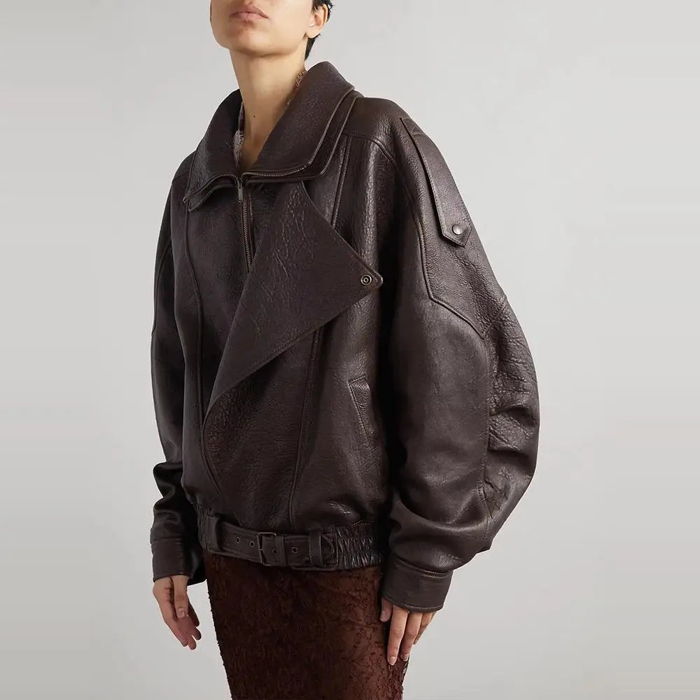 Осенне-зимняя кожаная куртка 2025 года