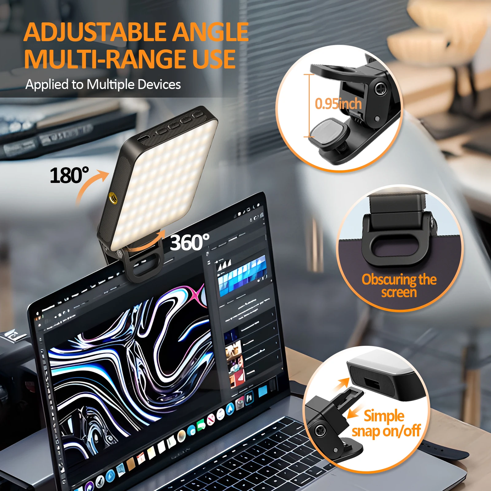 128led перезаряжаемый светильник для селфи - Фотография_6