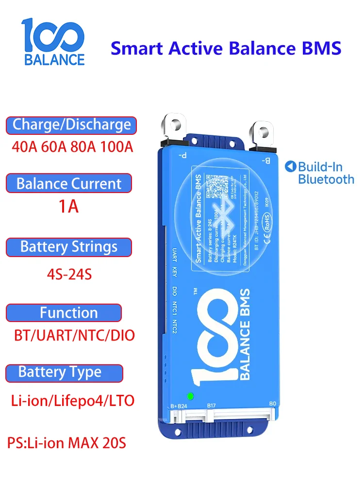 100balance100a bms 8-24s smart