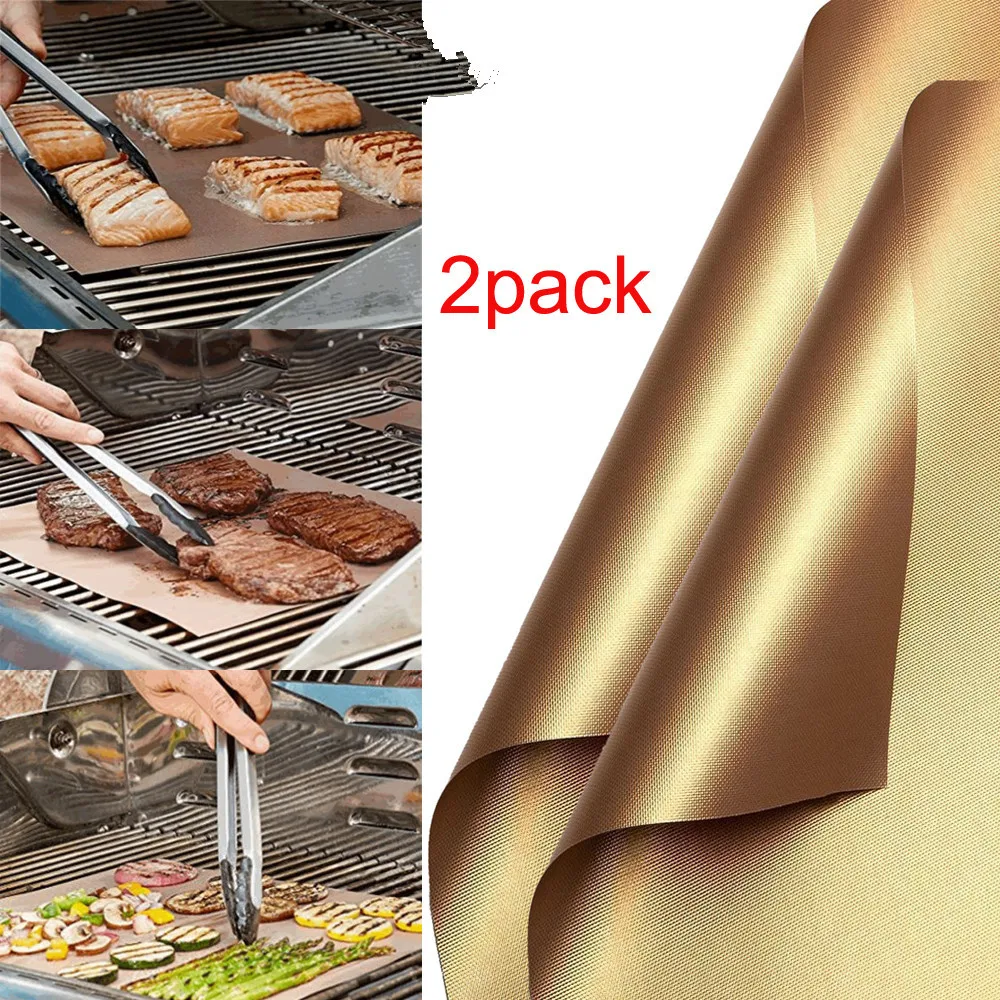 Многоразовый антипригарный коврик для гриля для барбекю 16x13