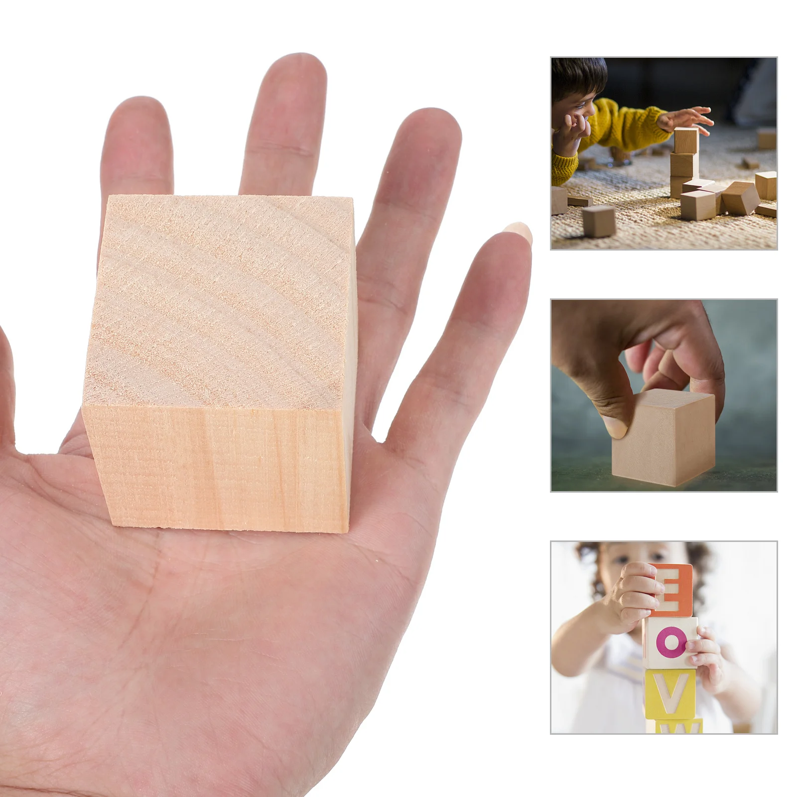 Необработанные квадратные блоки из соснового дерева - Фотография_5