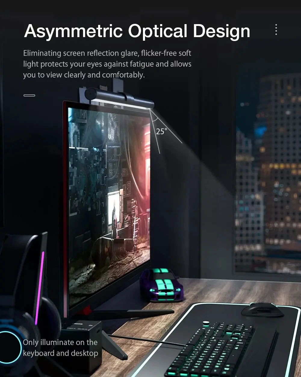 Rgb настольная атмосферная световая полоса - Фотография_4