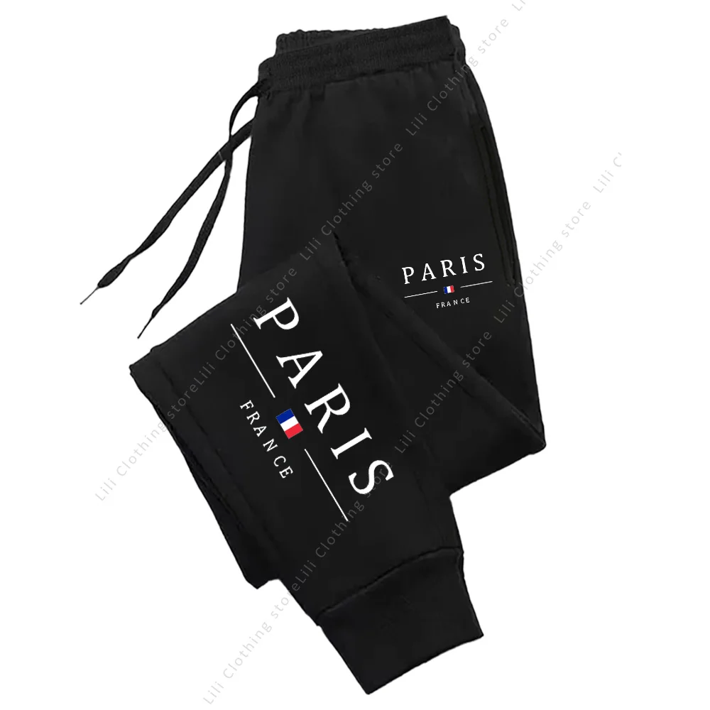 Мужские брюки paris с буквенным графическим принтом - Фотография_3