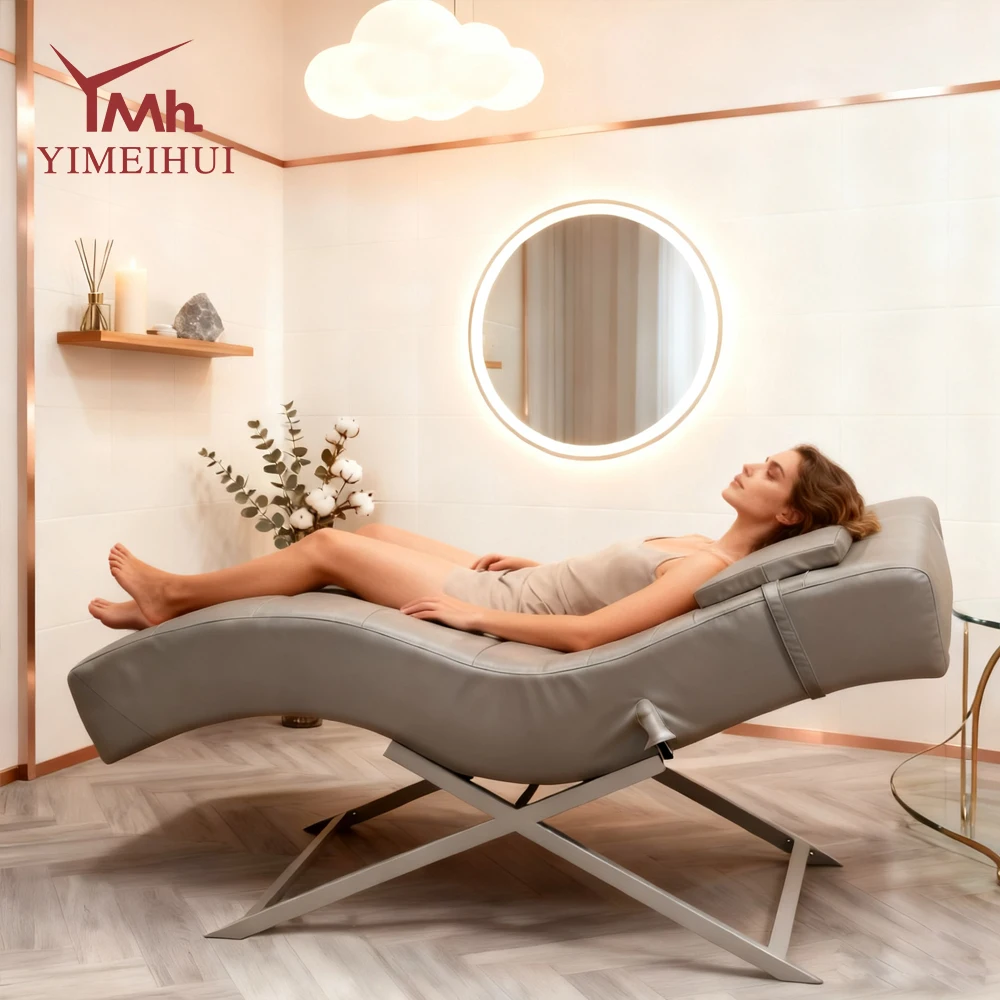 Металлическая массажная кровать с золотой основой - Фотография_2