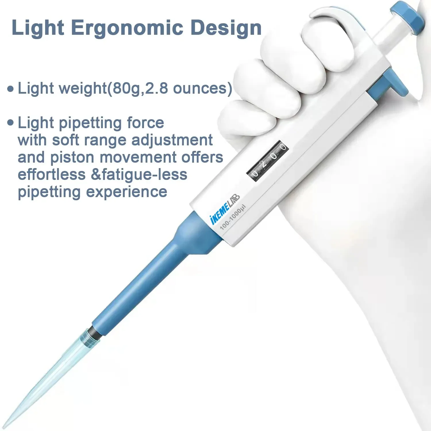 Лабораторная пипетка ikeme 100-1000 мкл - Фотография_3