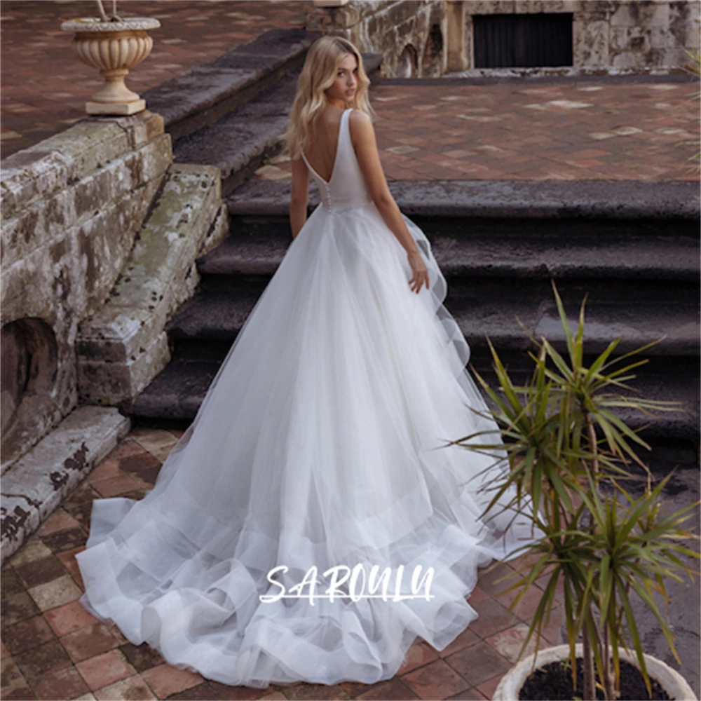 Многоярусное свадебное платье из органзы - Фотография_3