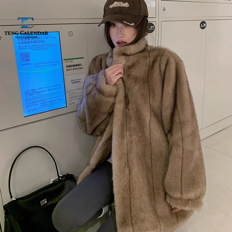 Винтажная шуба из искусственного меха норки - Фотография_2