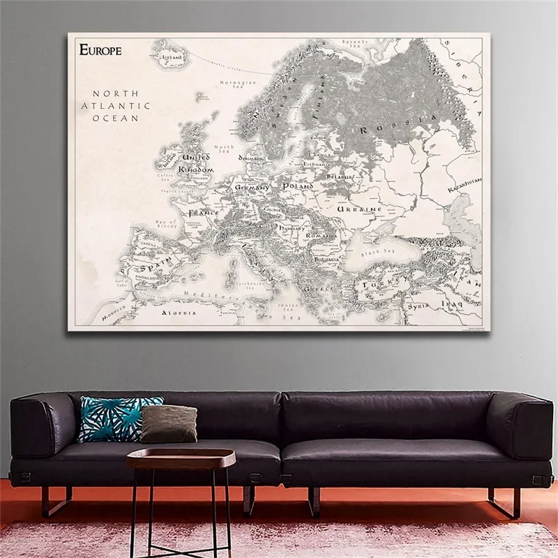 59*42 см карта европы винтажная - Фотография_5